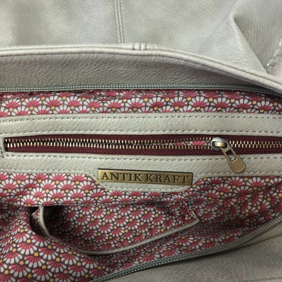 ANTIK Kraft Grey Stitched Hobo Purse - Picture 10 of 16